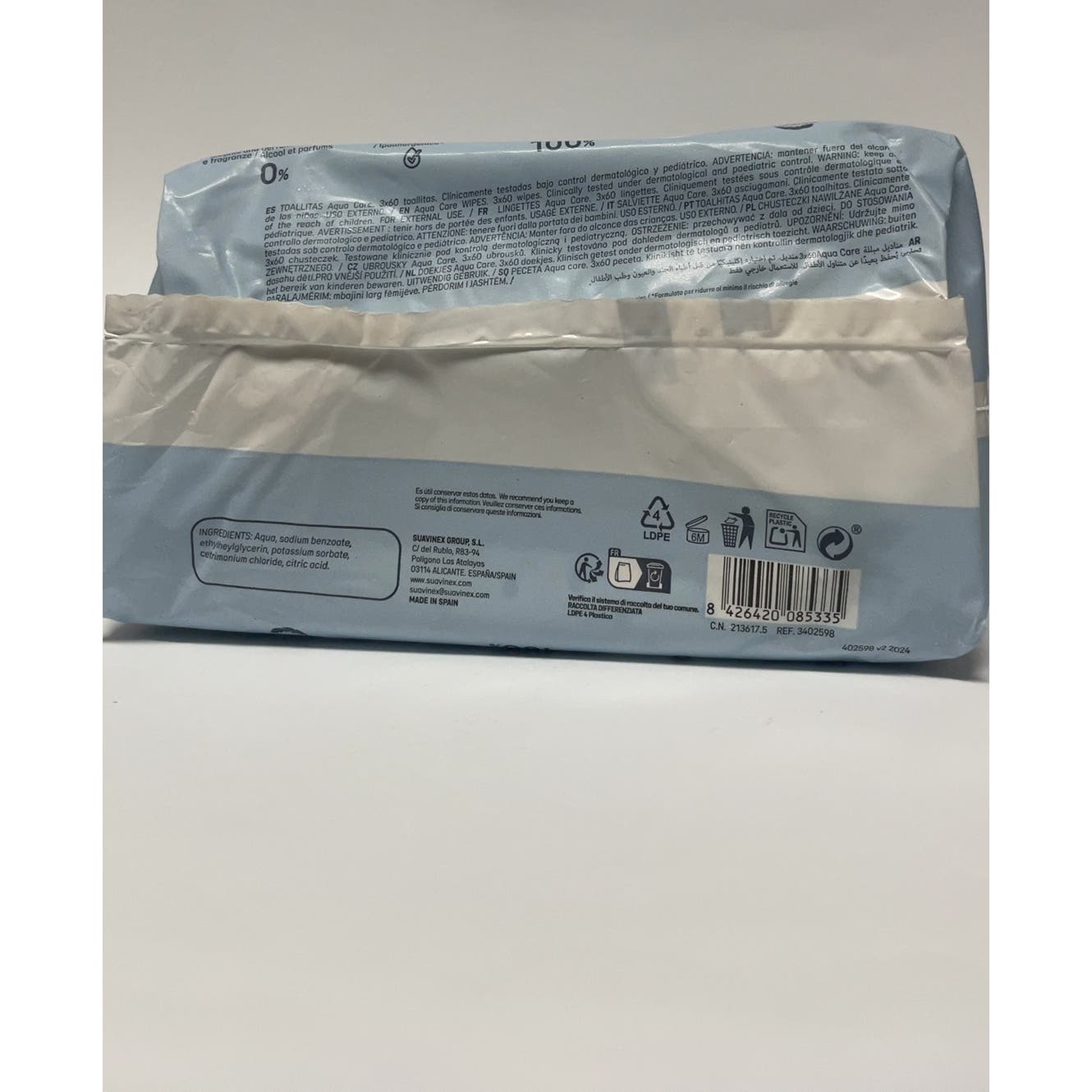 Suavinex Aqua Care Toallitas 3x60uds