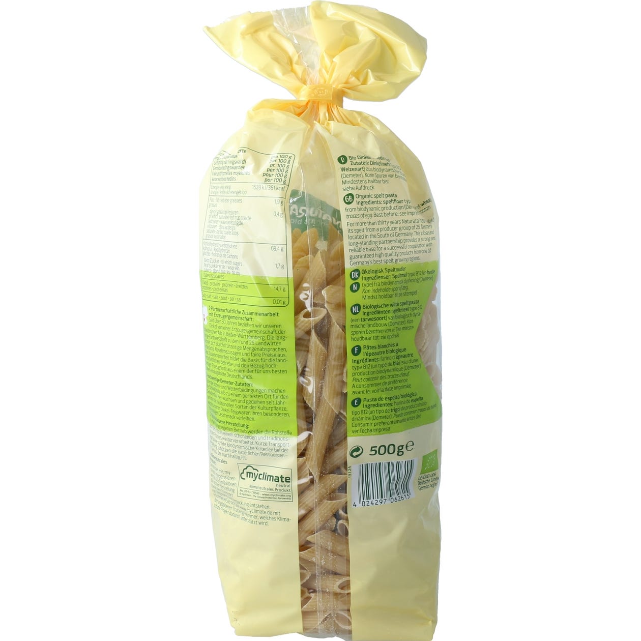 Naturata Macarrones de Espelta Blanca 500g