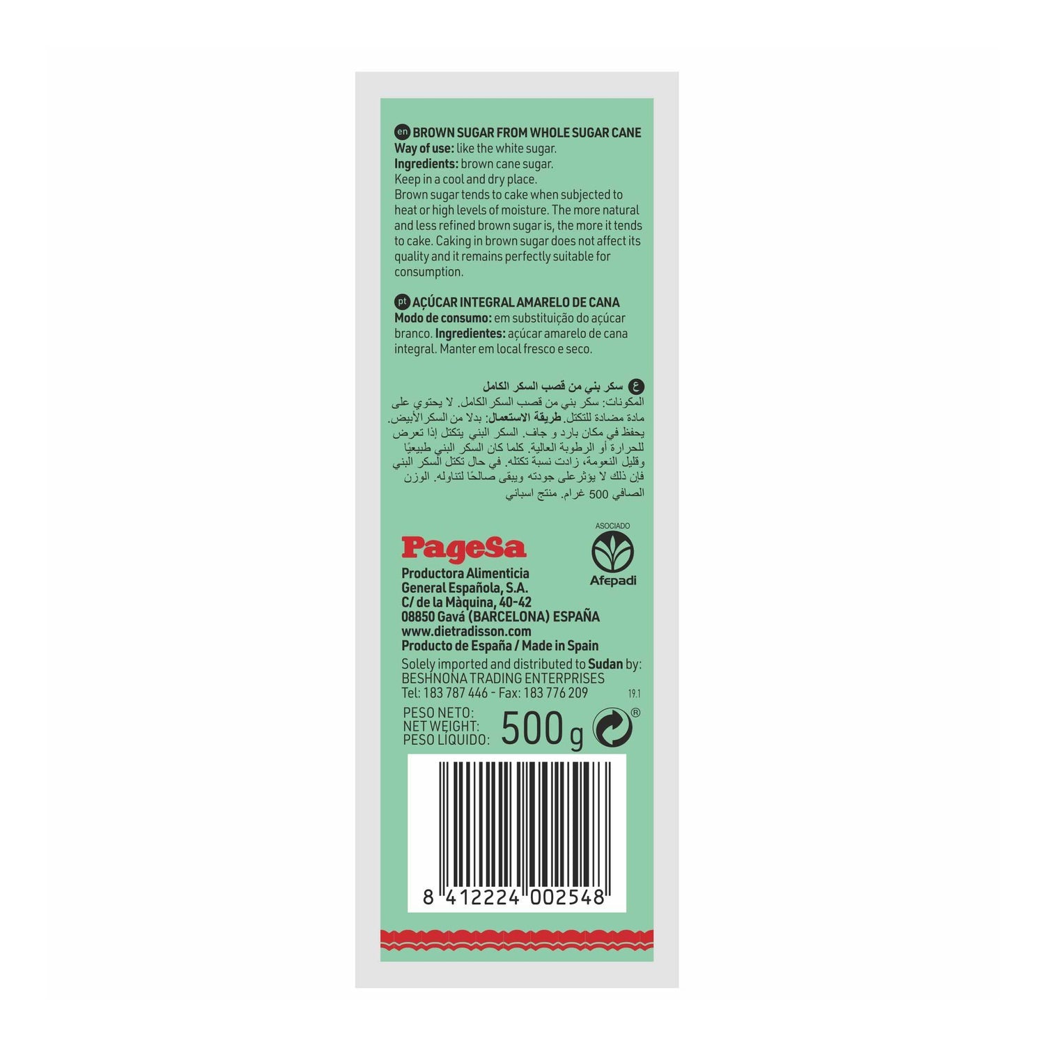 Diet-Radisson Azucar Integal 500g