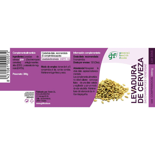 GHF levadura de cerveza 500mg 600comp