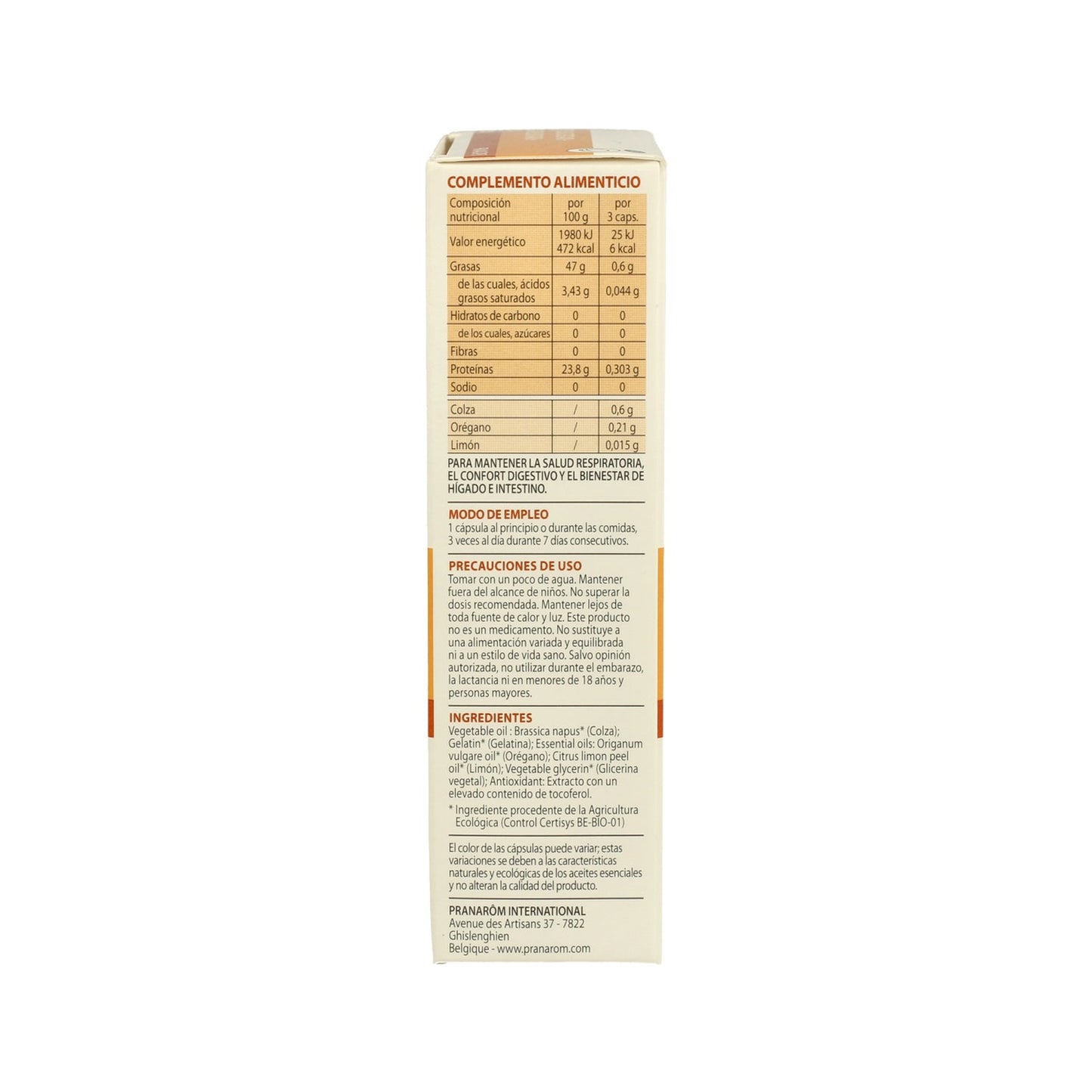 Pranarôm Cápsulas Orégano+ BIO 30caps