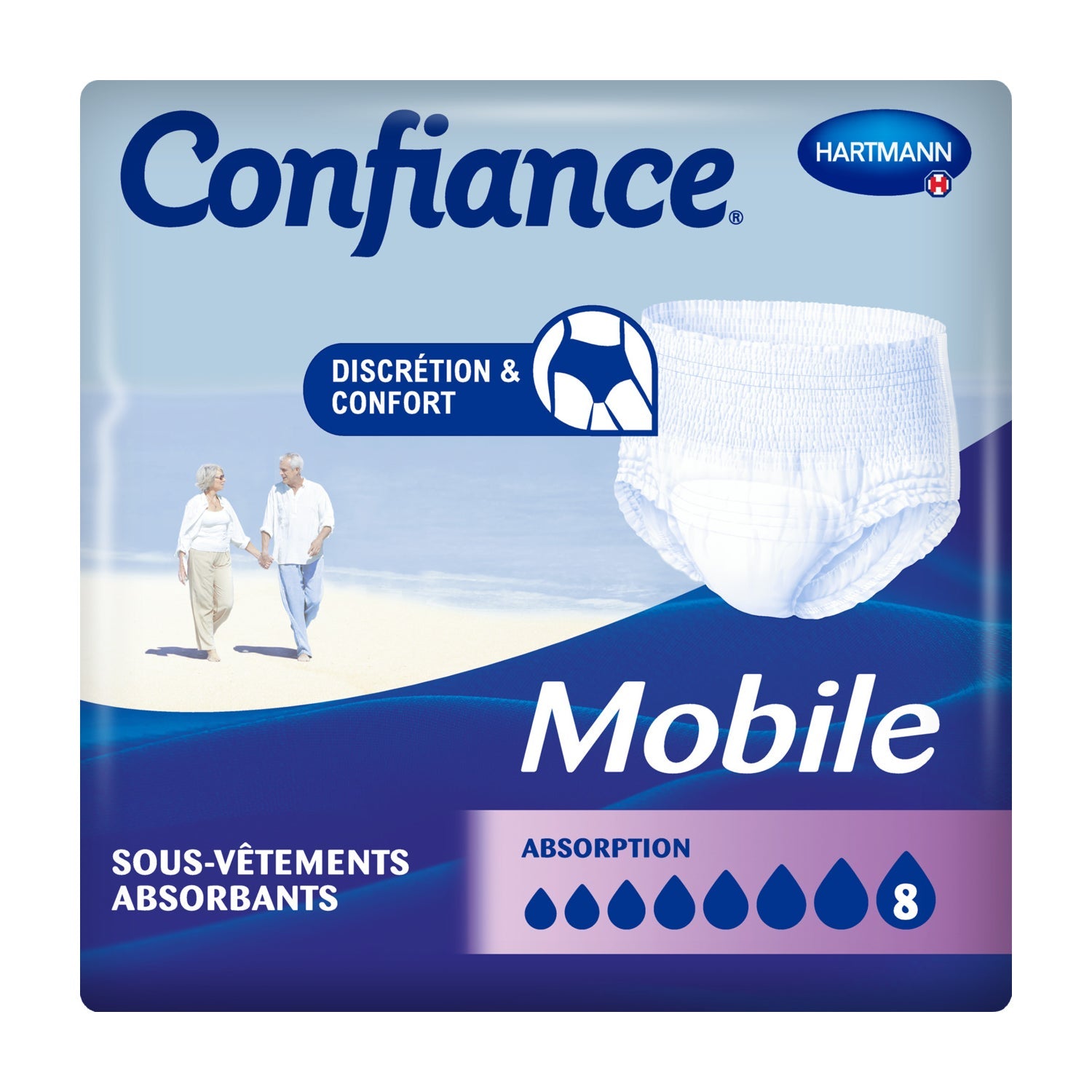 Confiance Mobile Slip Absorbente 8 T-M 14uds