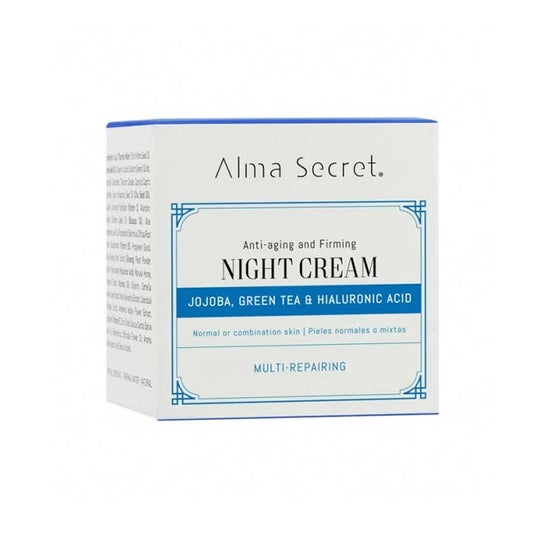 Alma Secret Multi-Reparadora Noche Antiedad Con Jojoba, Té Verde y Hialurónico 50ml
