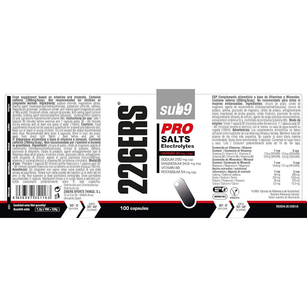 226Ers Duplo Sub9 Pro Sales Electrolitos Cafeína 2x1g