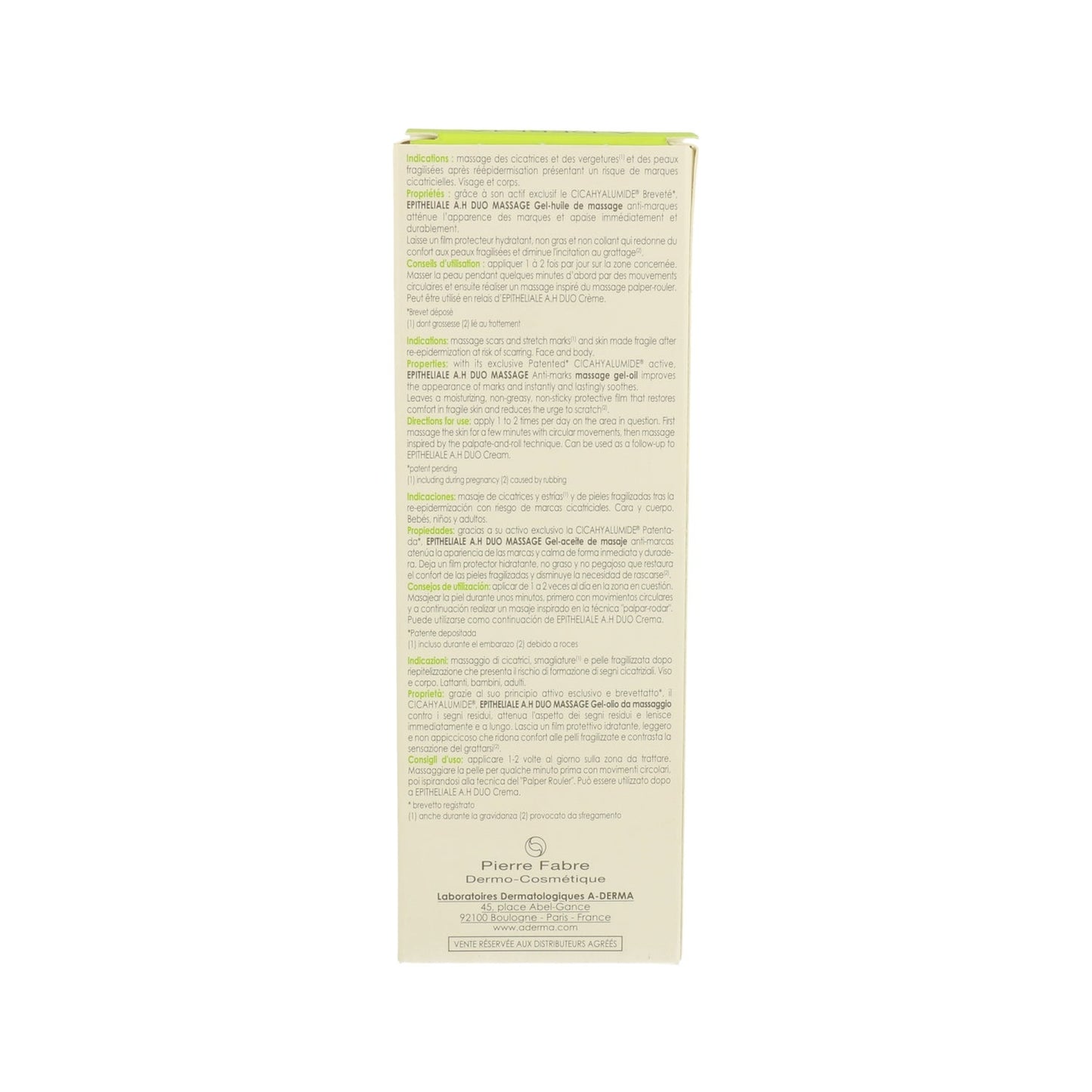A-Derma Epitheliale A.H Gel-Aceite de Masaje 100ml