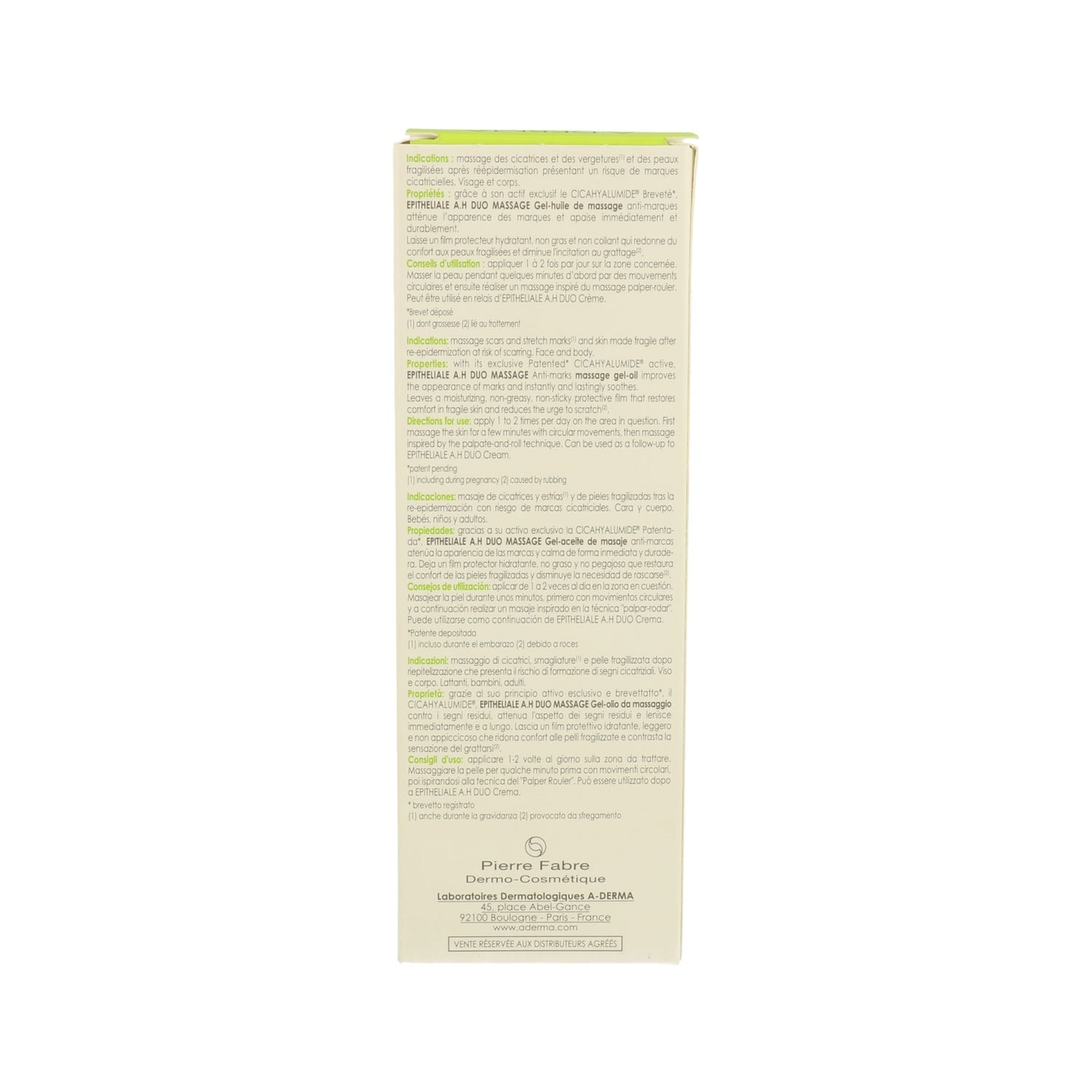A-Derma Epitheliale A.H Gel-Aceite de Masaje 100ml