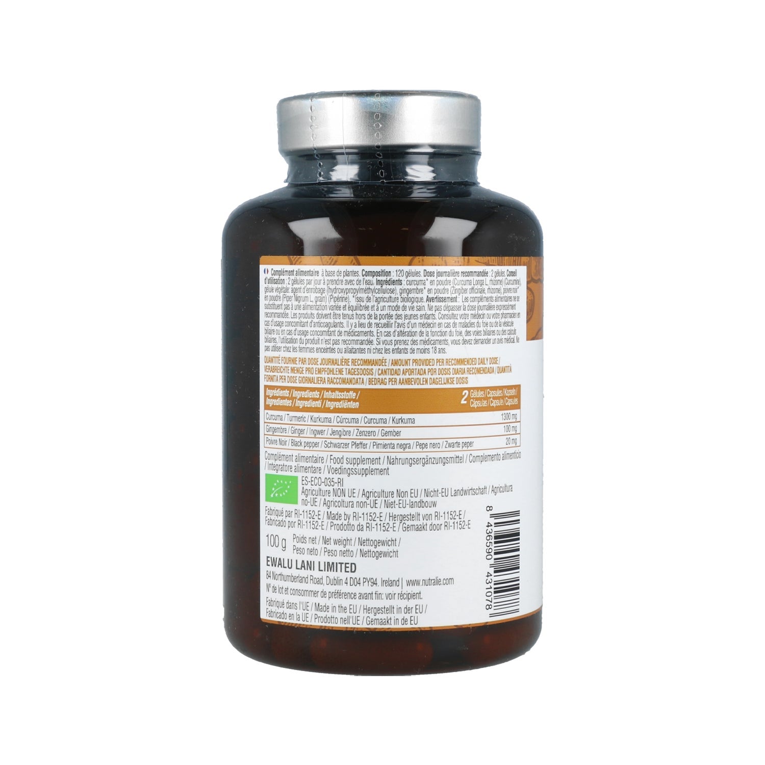 Nutralie Cúrcuma Complex + Jengibre + Pimienta Negra 120caps