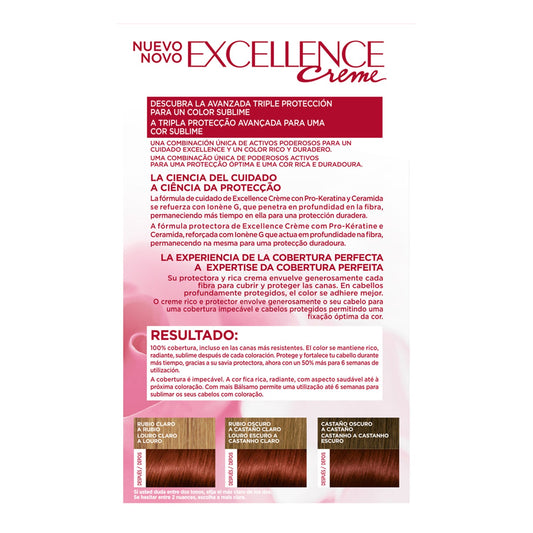 L'Oreal Set Excellence Creme Tinte Nº646 Dark Blonde Coppery Auburn 1 ud