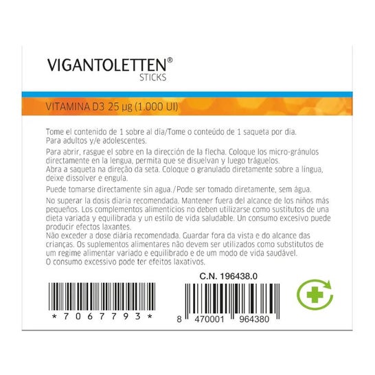 Vigantoletten Vitamina D3 Sticks 30uds
