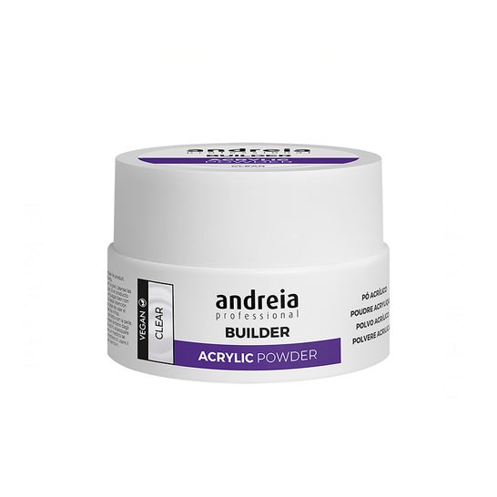 Andreia Professional Polvo Acrílico Construcción Uñas Clear 20 g
