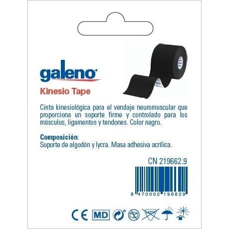 Galeno Kinesio Tape 5Mx5cm Negro 1 ud