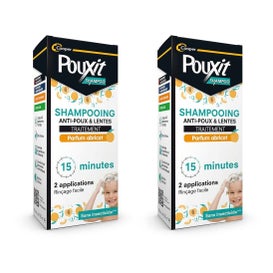 Pouxit Anti-Piojos & Liendres Champú Durazno 2x200 ml