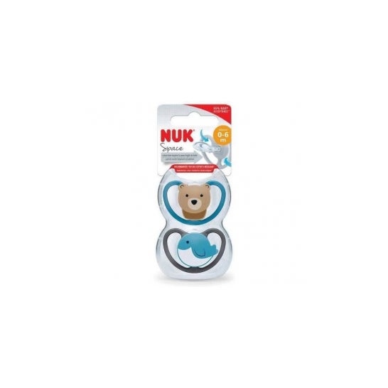 Nuk Chupete Ballena Oso 0-6M 2uds