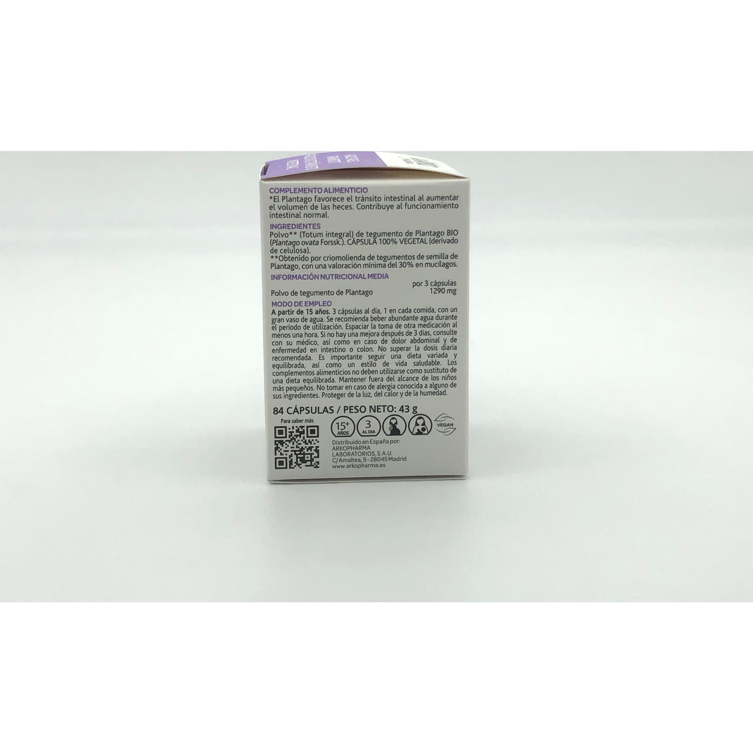 Arkopharma Arkocápsulas Plantago BIO 84caps