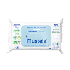 Mustela Bebé Niño Toallitas Limpiadoras Agua Sin Perfume 60uds