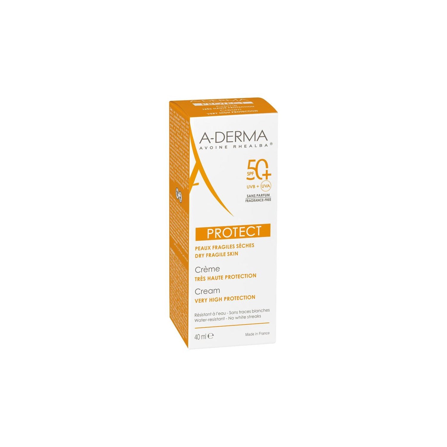 A-Derma Protect Crema Solar Sin Perfume SPF50+ 40ml