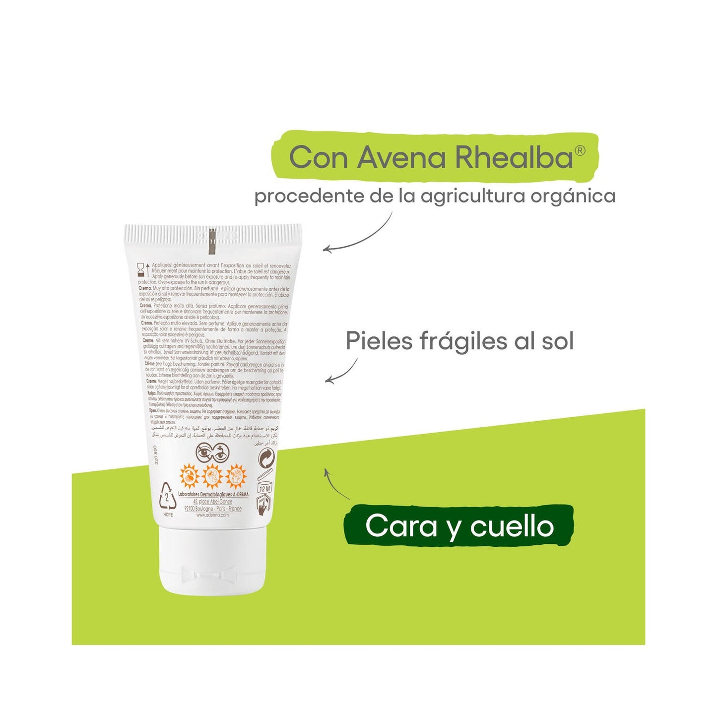 A-Derma Protect Crema Solar Sin Perfume SPF50+ 40ml