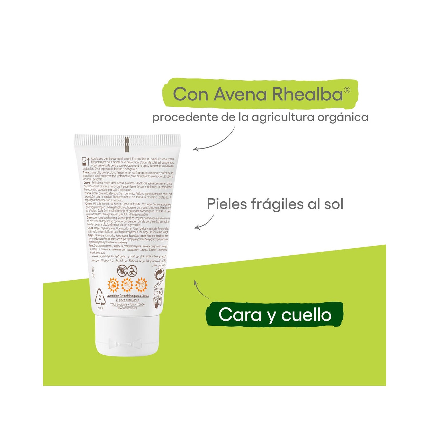 A-Derma Protect Crema Solar Sin Perfume SPF50+ 40ml