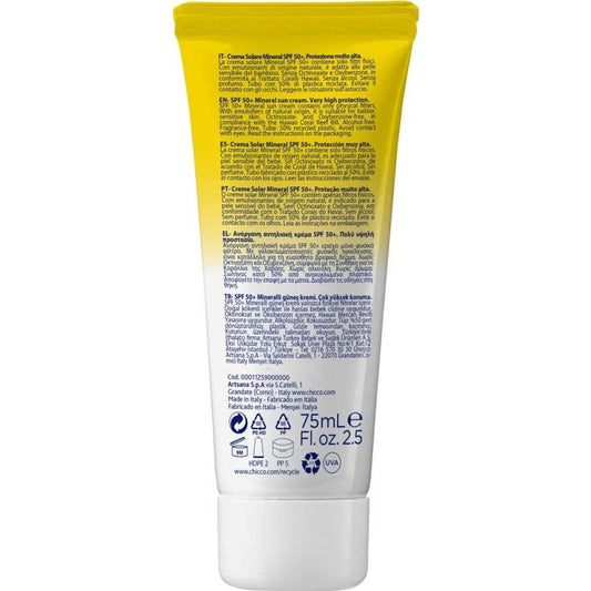 Chicco Crema Solar Mineral Spf50+ 75ml