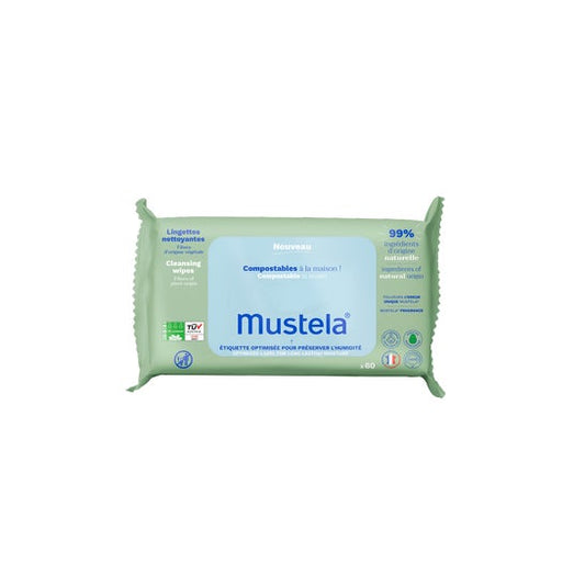 Mustela Toallitas Limpiadoras Compostables 60uds