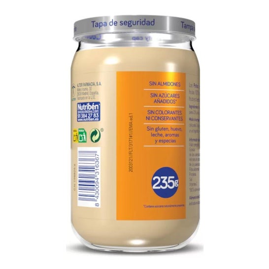 Nutribén Potitos Melocotón, Pera Y Plátano 235 g