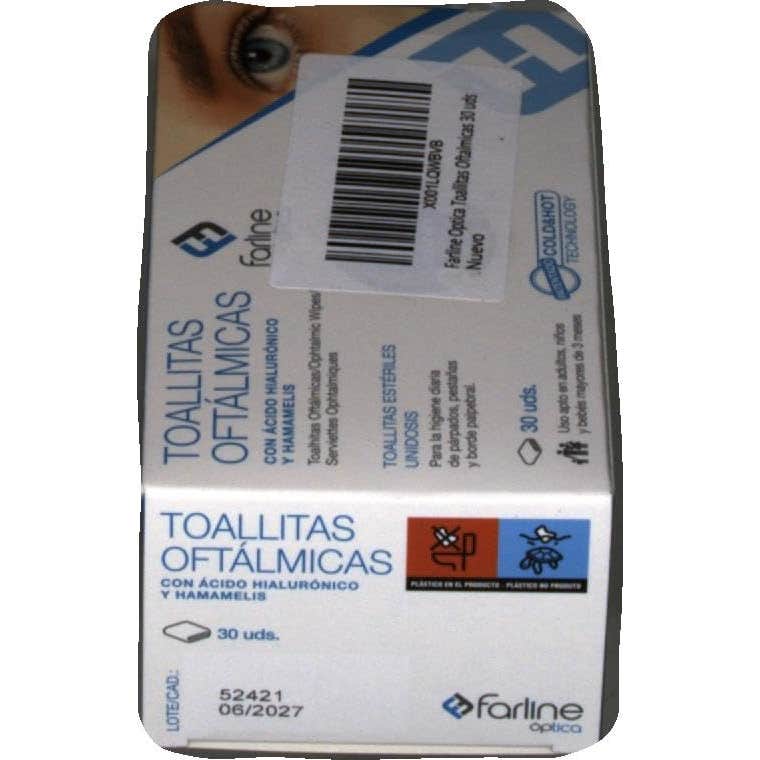 Farline toallitas oftálmicas con ácido hialurónico 30uds