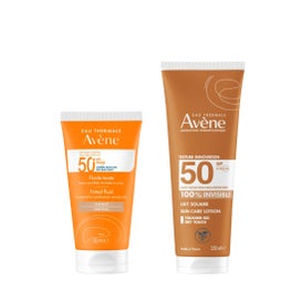 Avène Pack Fluido Spf50+ Color 50 ml + Leche Invisible Spf50 250 ml