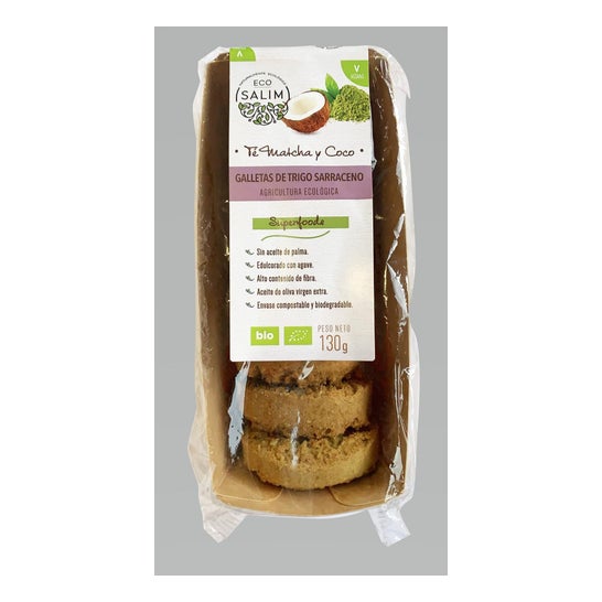 Eco-Salim Galletas Trigo Sarraceno Matcha Coco Bio 130g