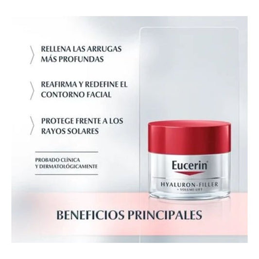 Eucerin Hyaluron-Filler + Volume-Lift Día SPF15 Piel Seca 50ml