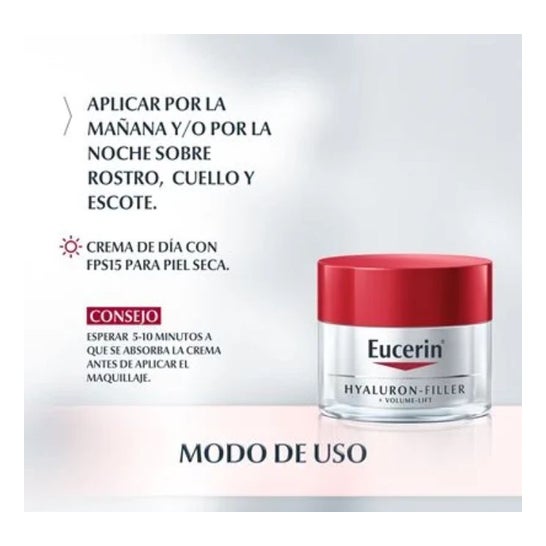 Eucerin Hyaluron-Filler + Volume-Lift Día SPF15 Piel Seca 50ml
