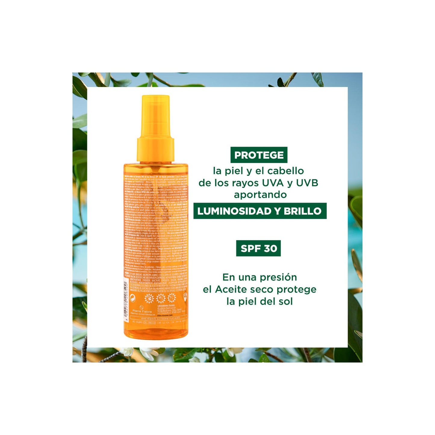 Klorane Aceite Seco Solar SPF30 200ml