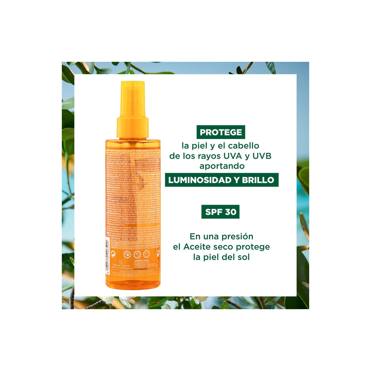 Klorane Aceite Seco Solar SPF30 200ml