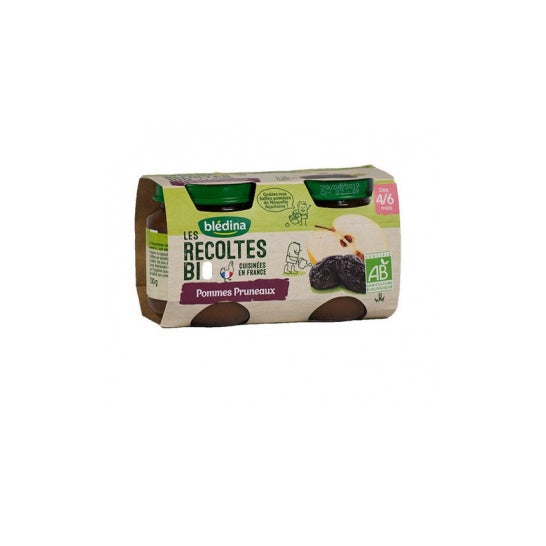 Bldina Les R cosecha Manzanas ecológicas Ciruelas 4-6 meses 2x130g