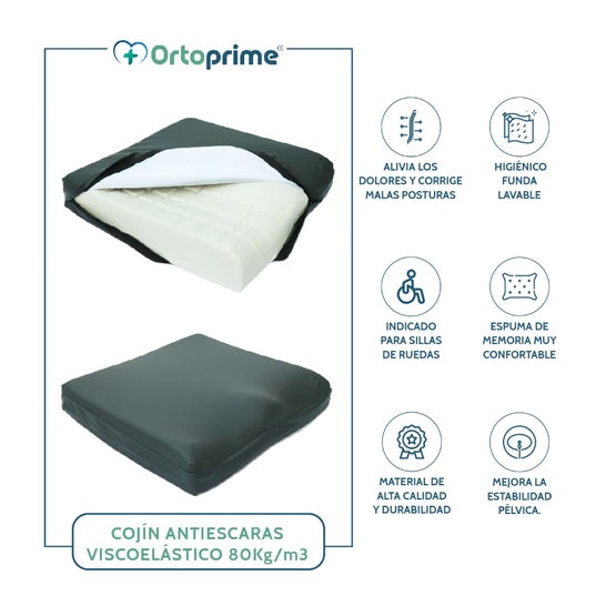 OrtoPrime Cojín Antiescaras Viscoelástico 80kg-M3 1ud