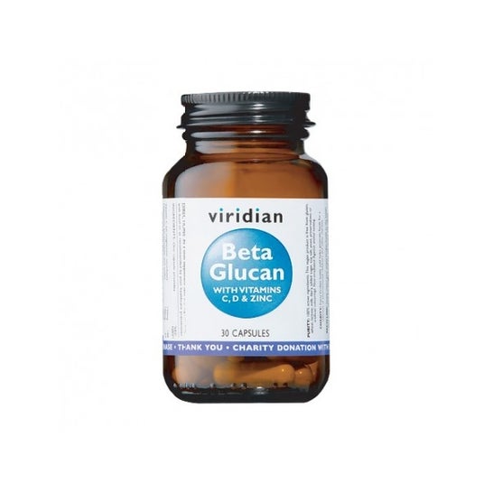 Viridian Beta Glucano 250 mg Plus Vit C D & Zinc 30 caps