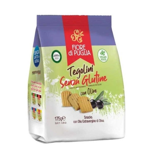 Fiore di Puglia Tegolini con Aceitunas Bio 175g