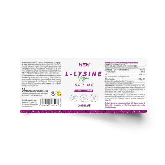 HSN L-Lisina 500mg 120vcaps