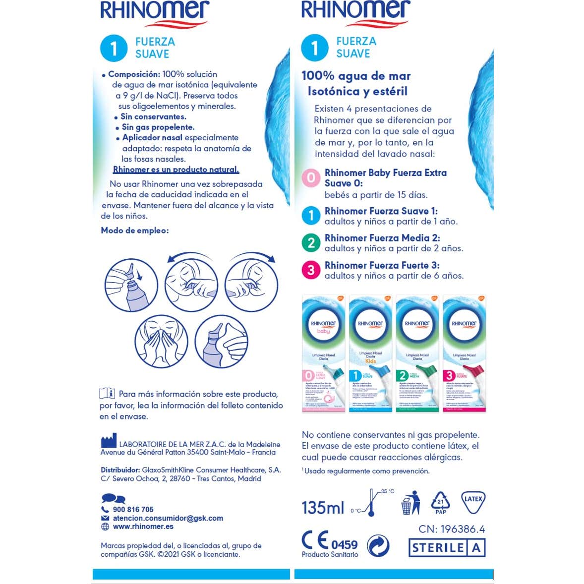 Rhinomer Fuerza 1 Suave Kids 135ml