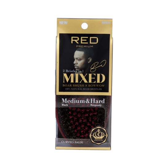 Red By Kiss Primium Medium & Hard Mixed Palm Boar Brush 1 ud