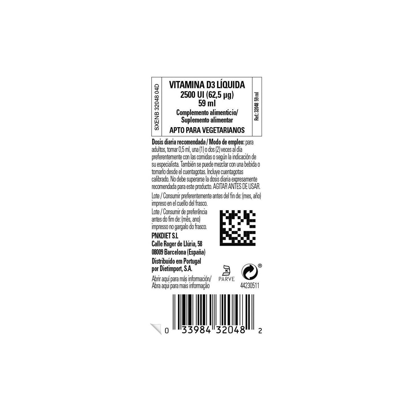 Solgar Vitamina D3 Líquida 2500 UI 62,5 mcg 59 ml