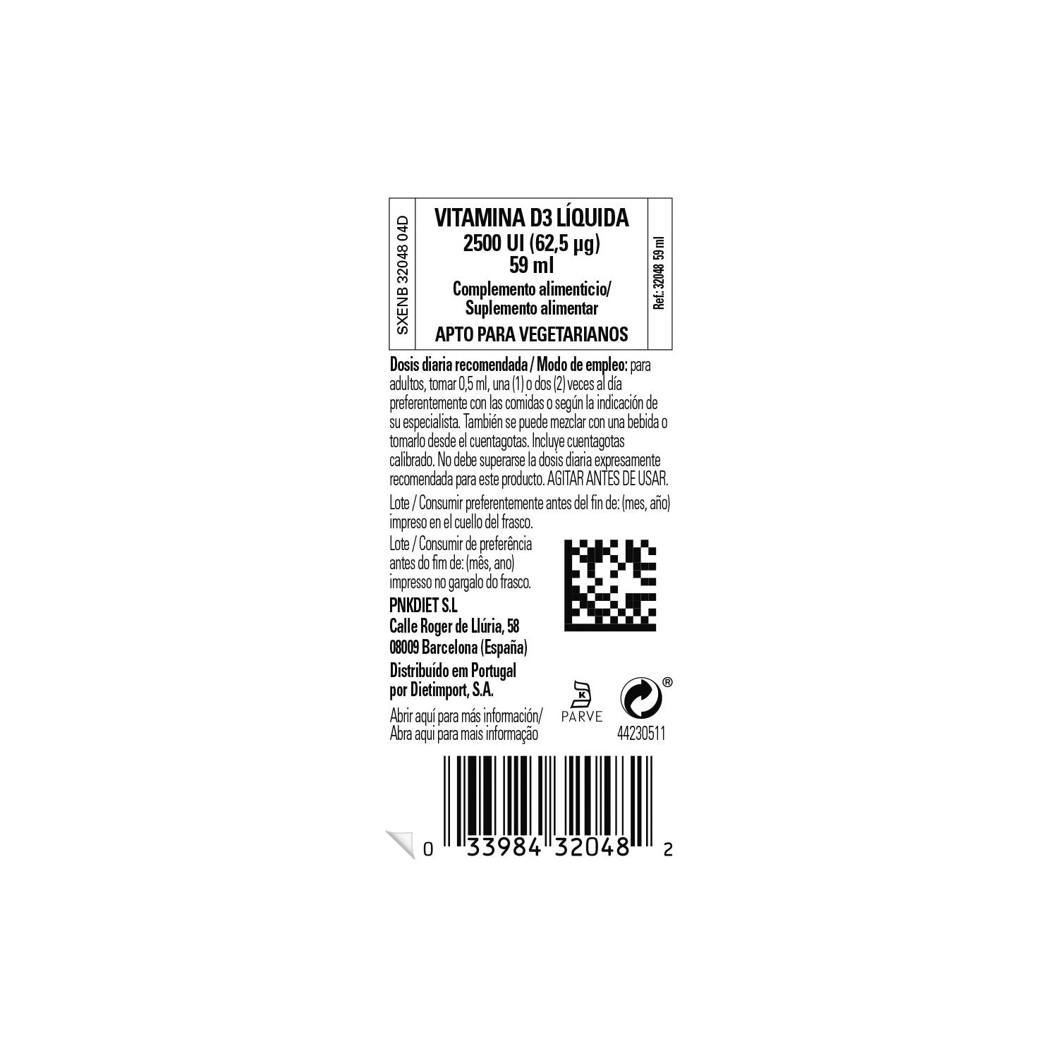 Solgar Vitamina D3 Líquida 2500 UI 62,5 mcg 59 ml
