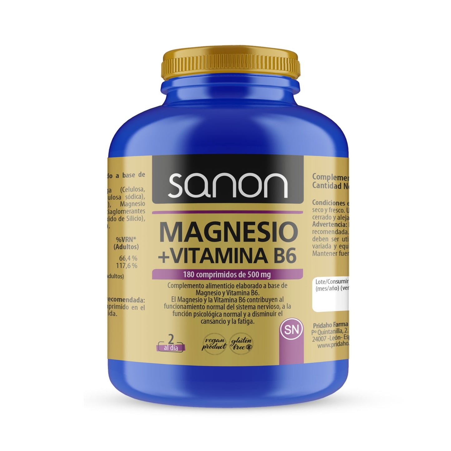 Sanon Magnesio + Vitamina B6 180comp