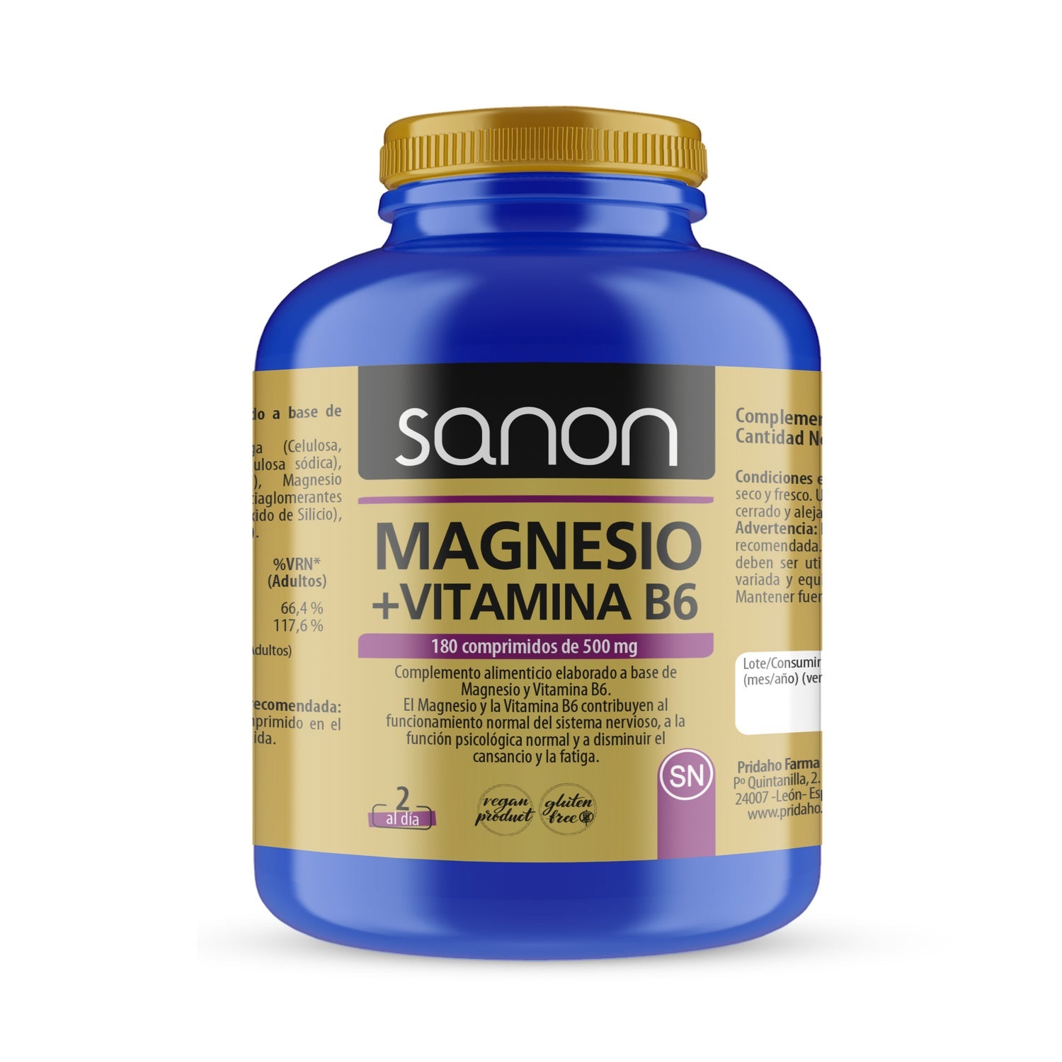 Sanon Magnesio + Vitamina B6 180comp