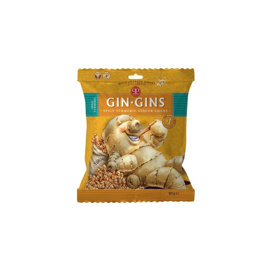 Gin Gins Spicy Turmeric Ginger Chews Bio 60 g