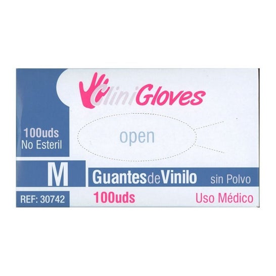 Clinigloves guantes de Vinilo Sin Polvo Talla M 100 uds