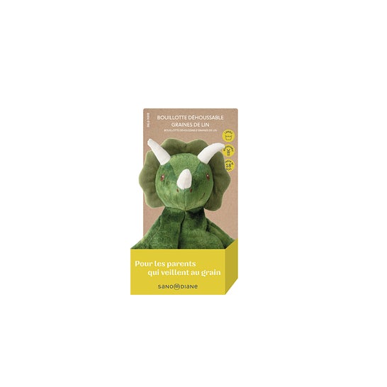 Sanodiane Bolsa de Agua Caliente con Linaza Dinosaurio 20cm 1ud