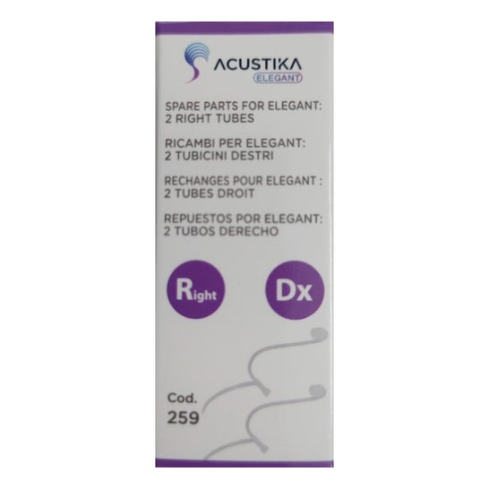 Acustika Kit 2 Tubos de Recambio Elegant Derecho 1 ud
