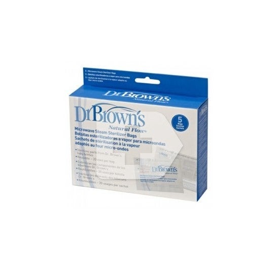 Dr. Brown's 1 bolsa esterilizacion a vapor microondas 5uds
