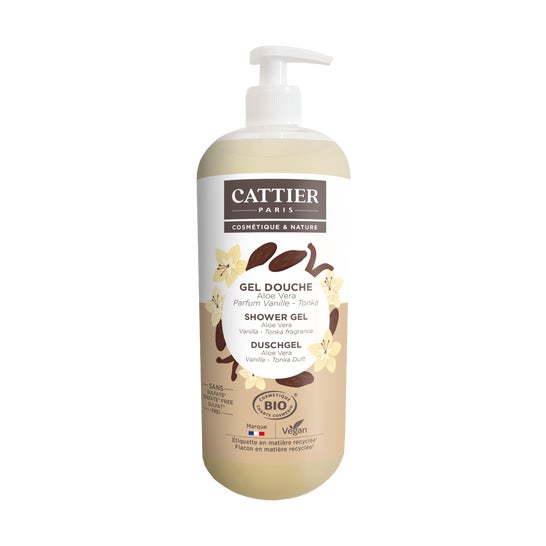 Cattier Gel de Ducha Sin Sulfatos Vainilla Tonka 1L
