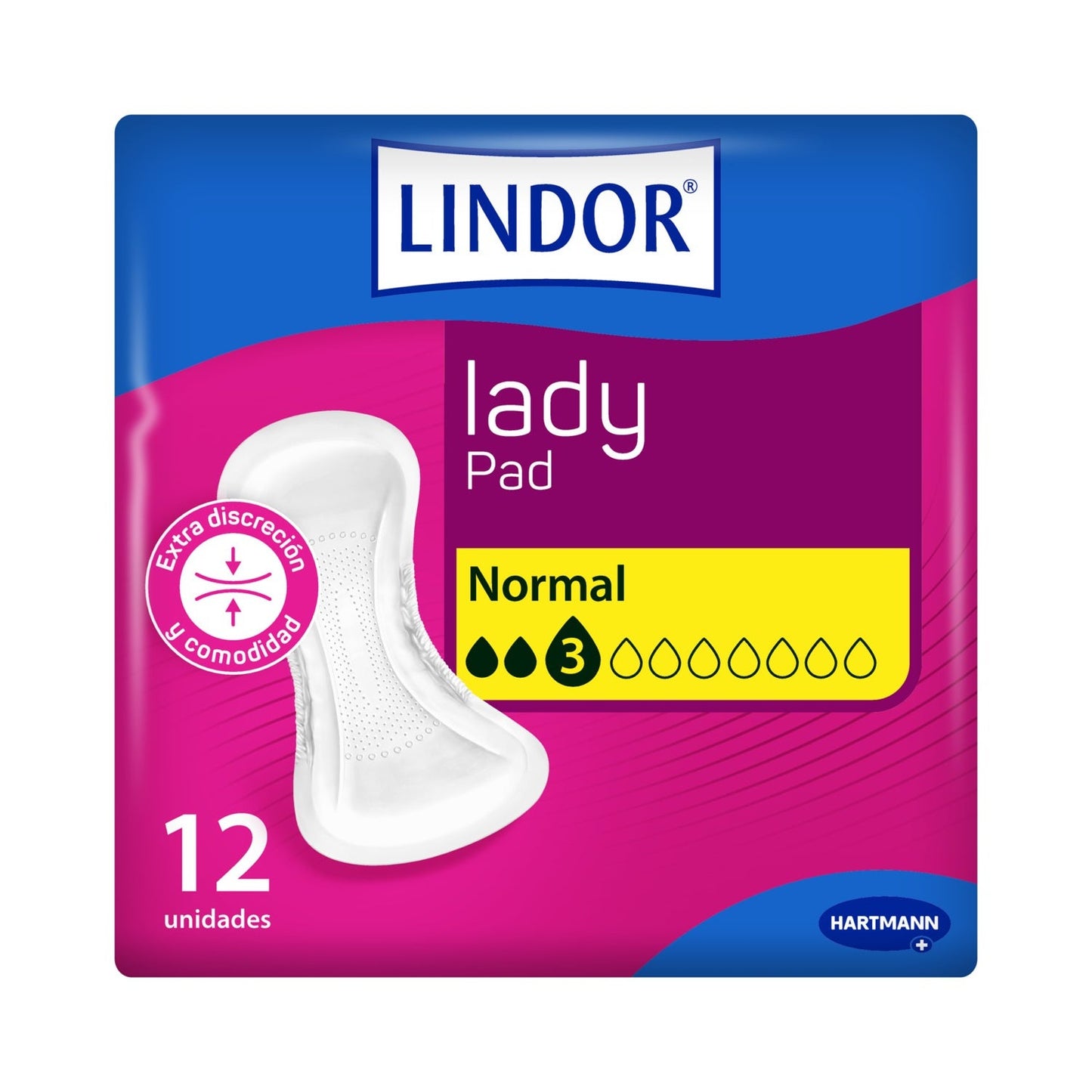 Lindor Lady Pad Compresas Normales 12uds